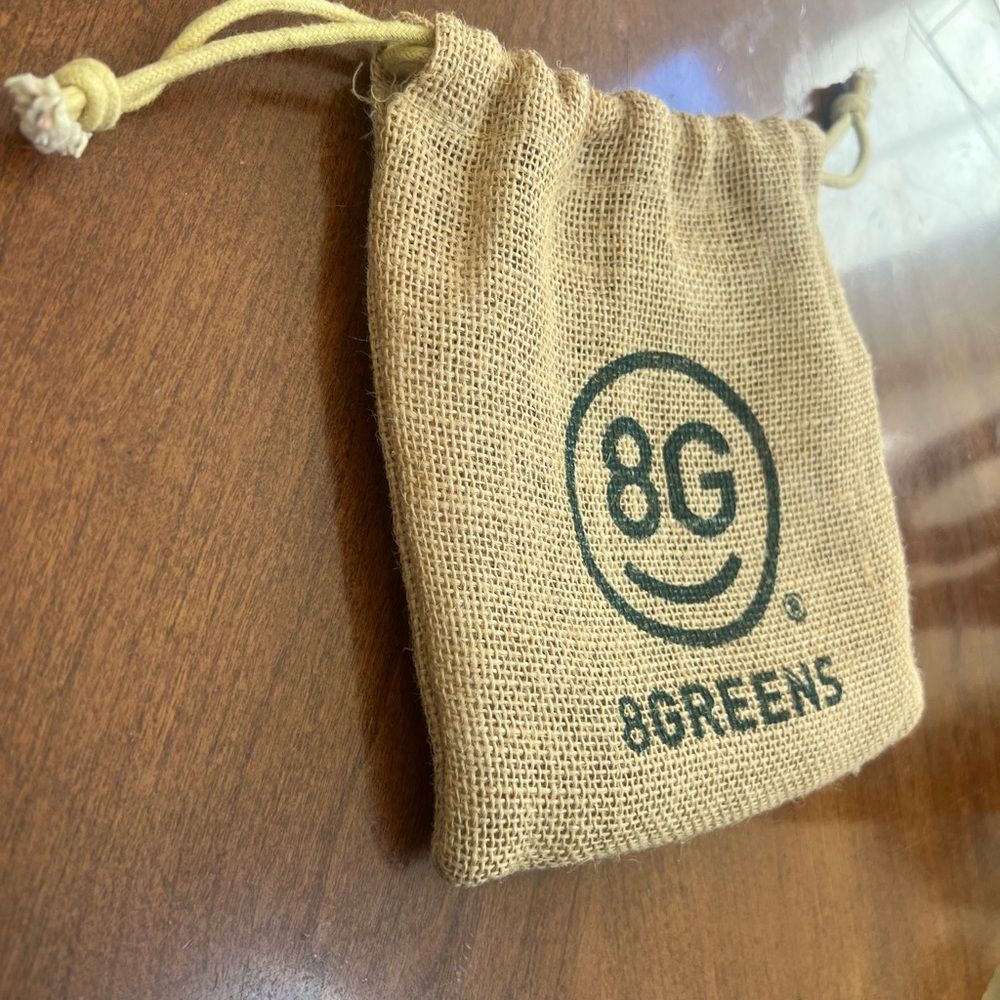 8Greens Burlap Drawstring Pouch - Picture 2 of 11